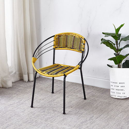 藤椅三件套小藤椅子靠背椅家用兒童成人休閑椅小茶幾簡約庭院椅子