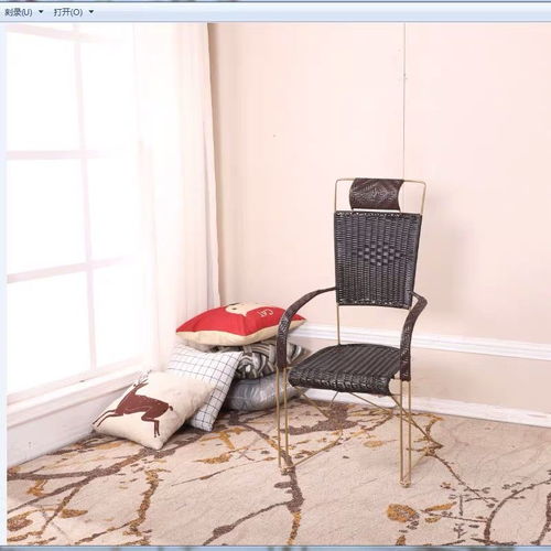 鐵藝鋼筋小藤椅半圍戶外休閑陽(yáng)臺(tái)單人圓靠背彈跳現(xiàn)代簡(jiǎn)約黑黃庭院